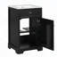 Meuble-lavabo simple 20 po avec porte à fermeture douce, support de rangement et tablette réglable-948257184