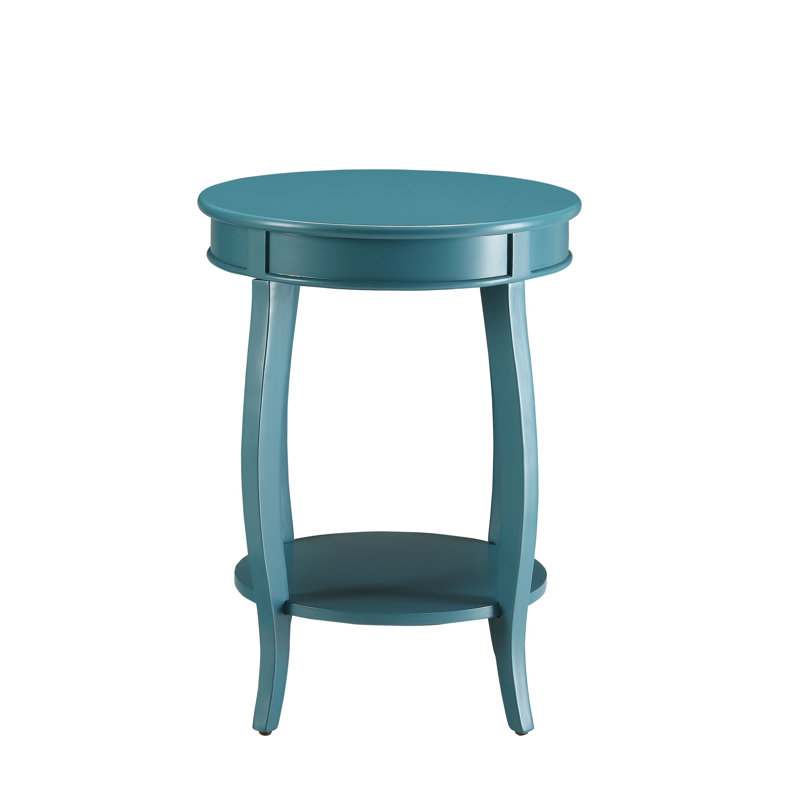 Aberta Teal Finish Accent Table