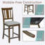 Chaises de salle à manger seulement, ensemble de chaises de salle à manger à hauteur de comptoir pour 4 personnes, chaise de cuisine avec siège rembourré-1624139157