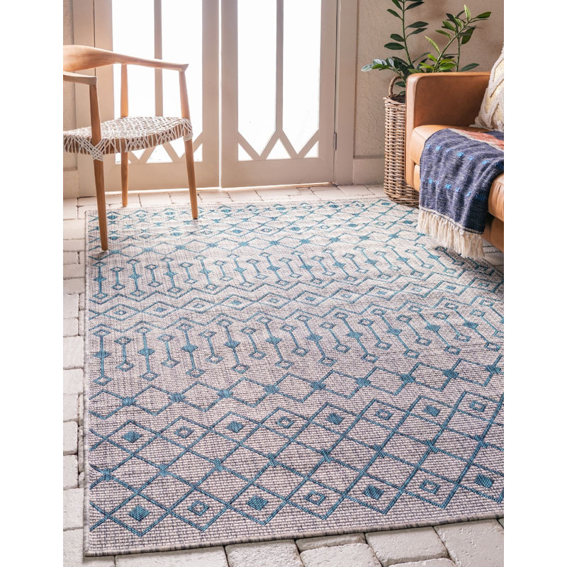 Kailani Geometric Indoor / Outdoor Rug, Rectangle 9' x 12'2"