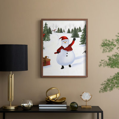 «Christmas Holiday Art» CECXCVI, reproduction d'art encadrée - bois massif