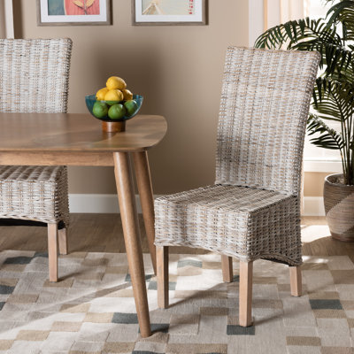 18.1'' H Mahogany Solid Wood Parsons Chair