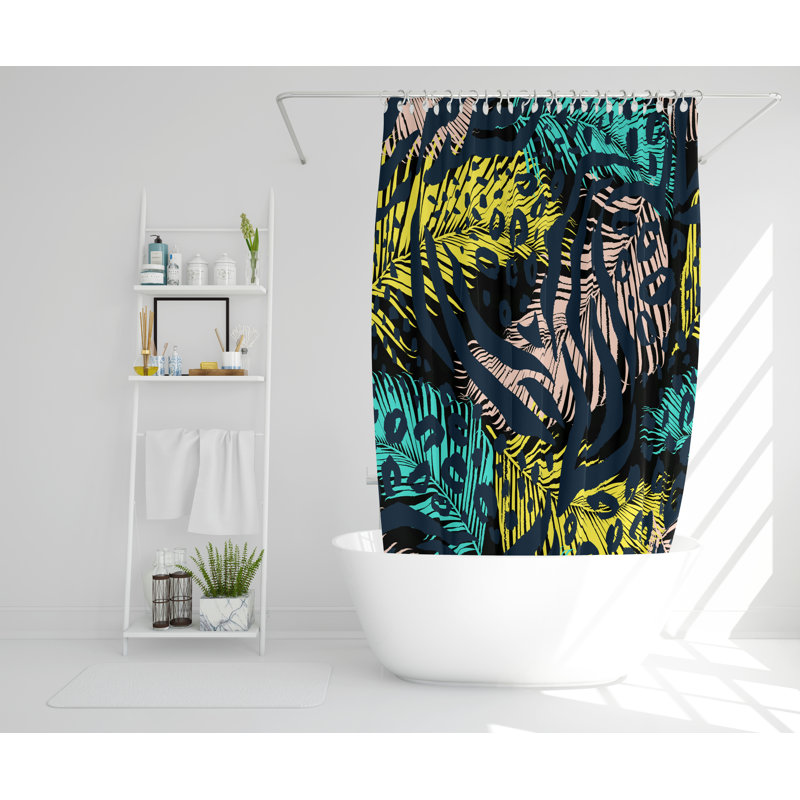 Neasa Polyester Shower Curtain Set, 168cm H x 168cm W