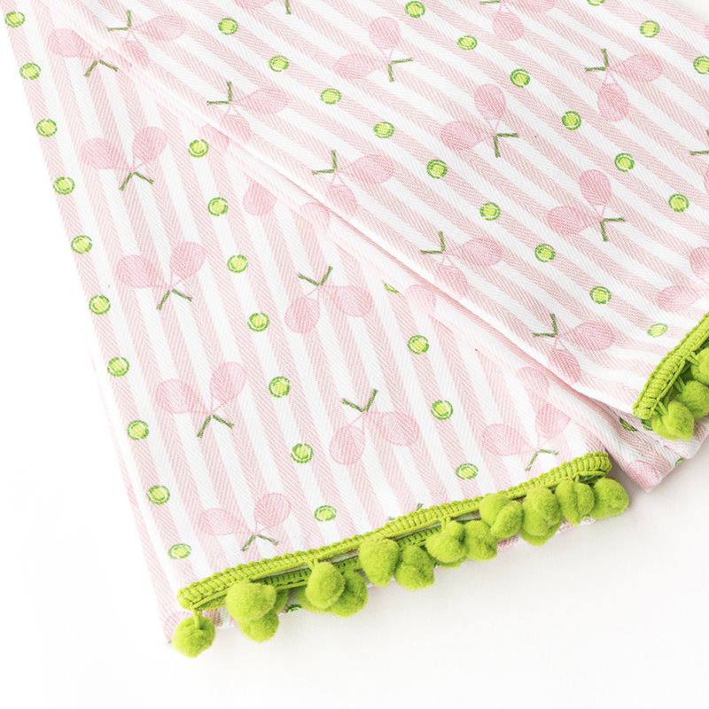 Pink Tennis Stripe Kitchen Towel Set