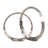 Modern Textured Metal Ring Sculpture Set of 2 – Decorative Objects for Home Decor, Kitchen Decor, and Decorations for Living Room – Contemporary Statues, Figurine Accents, and Shelf Display-492495436