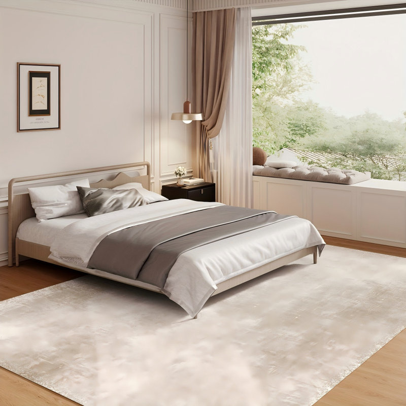 Devnew Solid Colour Machine Printed Area Rug, Rectangle 230 x 340 cm