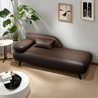 Chaise longue élégante et simple en similicuir