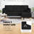 vidaXL Sofa Set with Cushion Black Polyester-1100002307