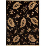 Hand Woven Silk and Wool Floral Area Rug
