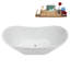 Baignoire autoportante 67 "avec drain interne Streamline-112235320