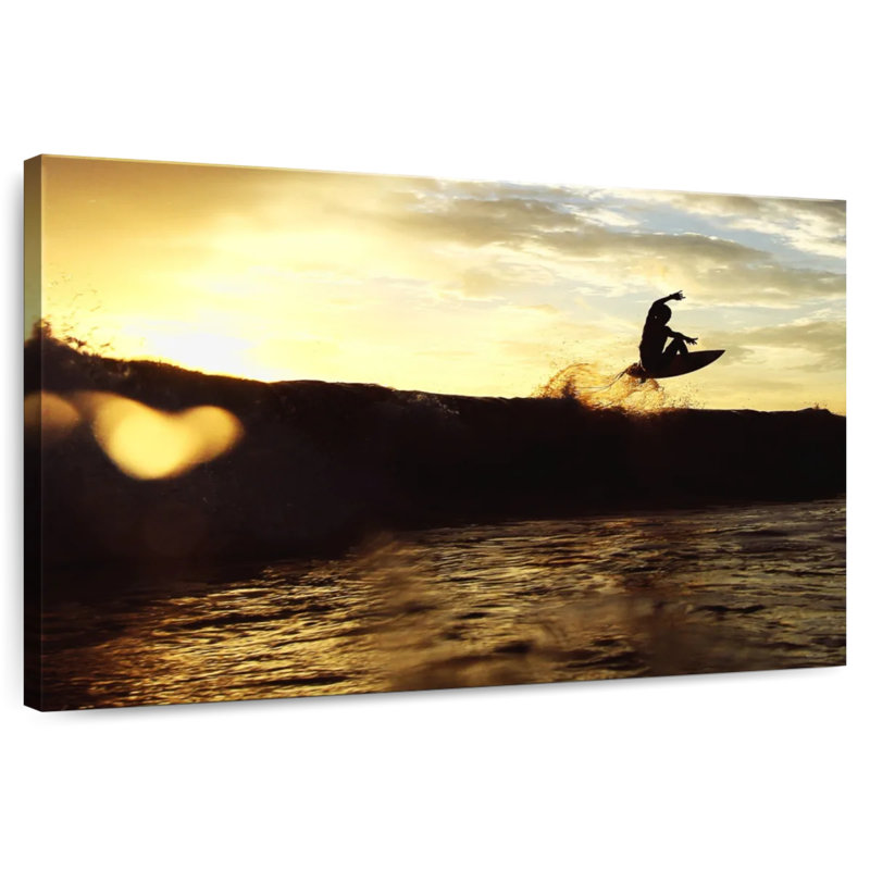 Silhouette de surf de Senne, H 8 po x l 12 po