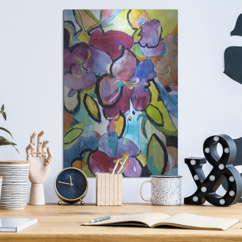 Art mural «Winter Purple» par Emily Weil, H 16 po x l 12 po