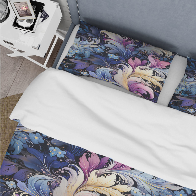 Ensemble de housse de couette Ethereal Whispers, Housse de couette simple + 1 taie décorative stan
