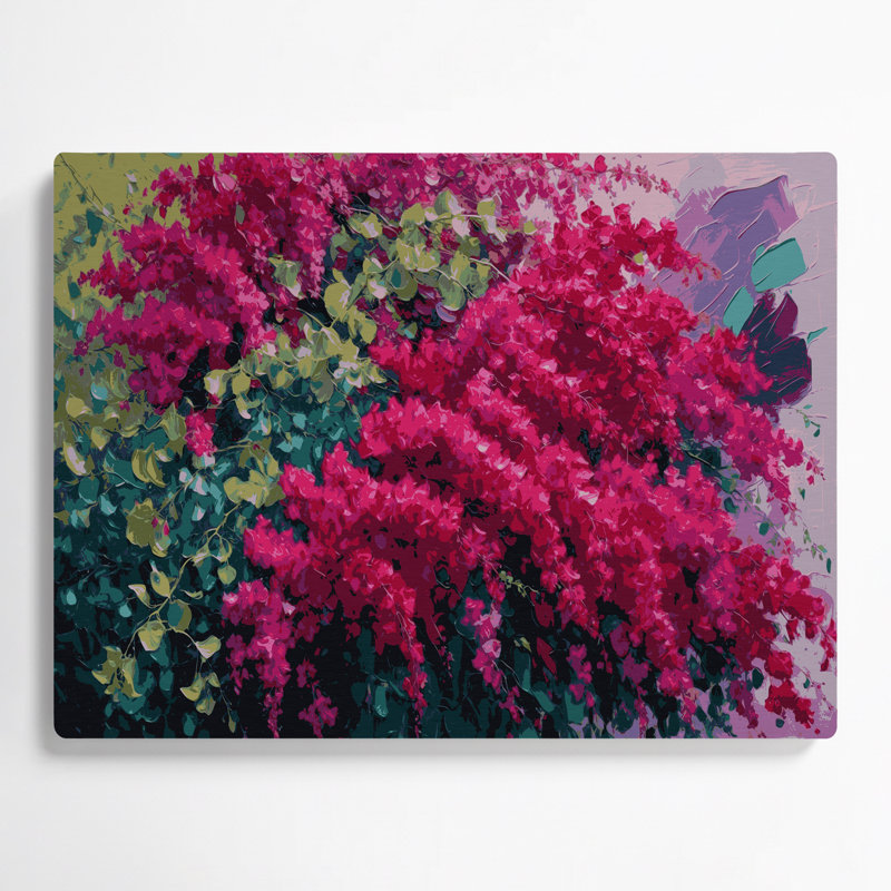 Art mural en métal Botanical Bougainvillea Brown, H 11 po x l 14 po