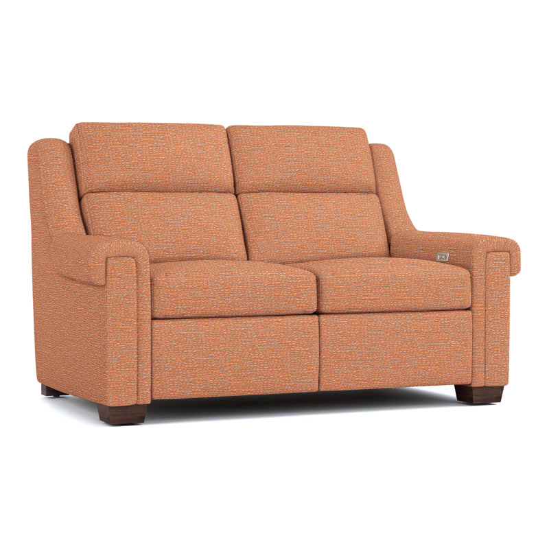Chester Reclining Loveseat, Perigold Arigato Mango