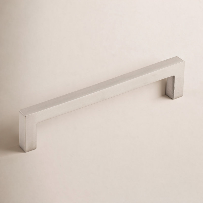 Square Bar pull, Brushed Satin Nickel, 5 1/16" Center to Center