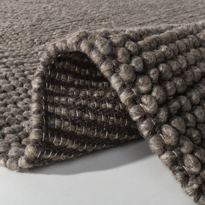 Carisbrooke Lauren Ralph Lauren Hand Woven Wool/Cotton Solid Color Rug in Chocolate, Rectangle 8' x 10'