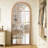 Large Arched Windowpane Full-Length Wall Mirror With Solid Wood Frame-52780467-52780464