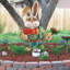 Décoration murale suspendue en bois figurine de pâques de lapin