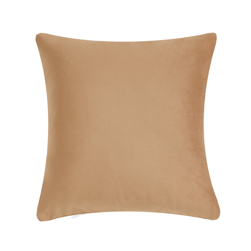 Valencia 20" Gold Velvet Quilted Throw Pillow