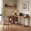 Bureau en bois massif en L Burlywood-670502753-670502752