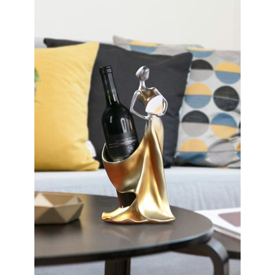 Porte-bouteille de vin Beauté Dame Statue Support de bouteille de vin Dame Porte-bouteilles de vin Décoration Porte-bouchon de vin