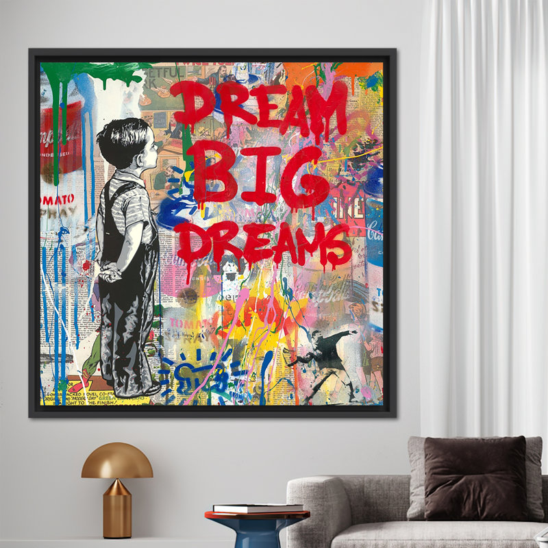 Print on Canvas, 20 cm H x 20 cm W, Framed Print without Mat, Black