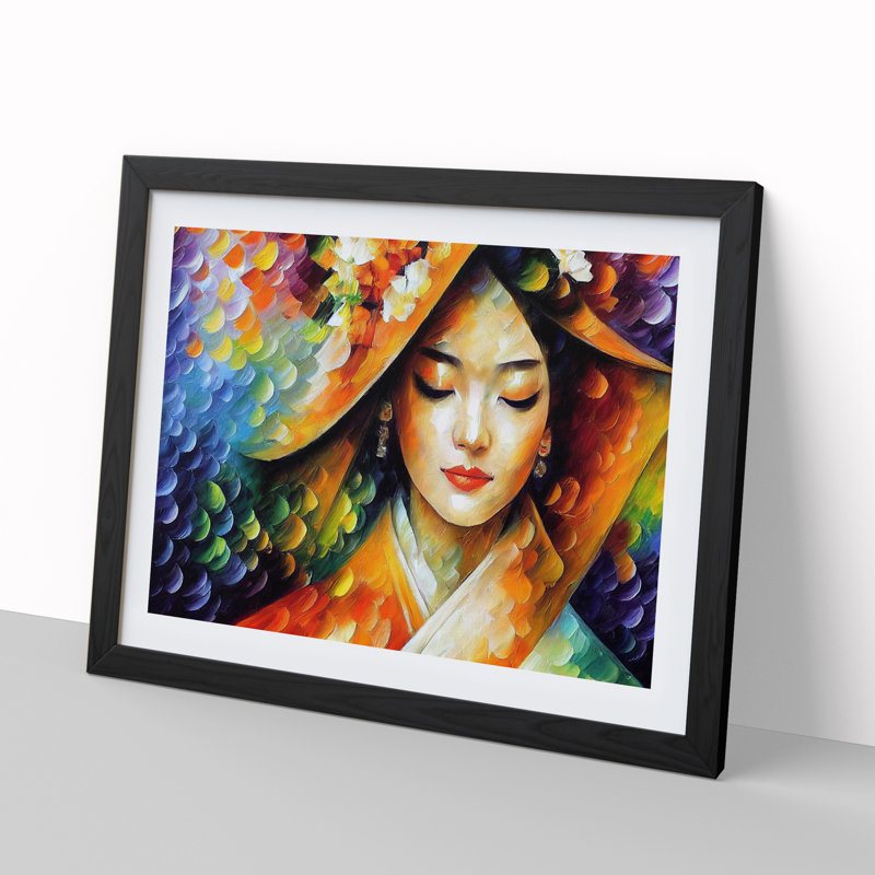 Shimmering Geisha Vol.3 Abstract - Framed Print, Black, 46cm H x 64cm W x 2cm D