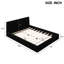 Black Queen Upholstered Platform Bed - Construction With Stable Frame Elegant Size In Foam Headboard Comfort