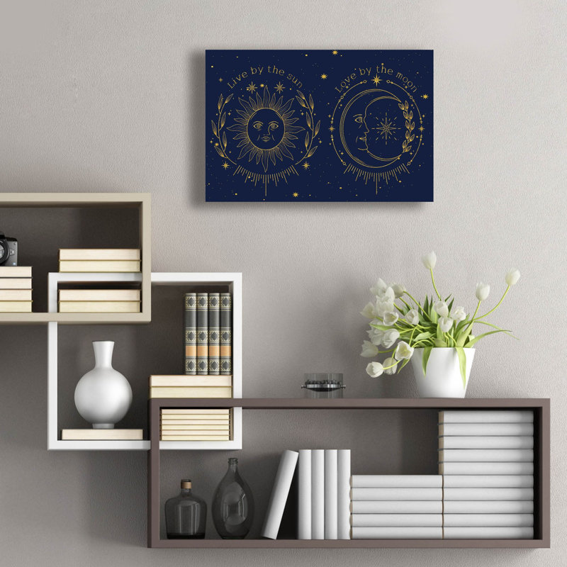 «Celestial Gold B» par Jean Plout, art mural en verre acrylique, H 16 po x l 24 po x P 0,2 po