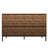 Farmhouse 47 in. W Sideboard Buffet Accent Storage Cabinet with Strip Skeleton Door and Adjustable shelves