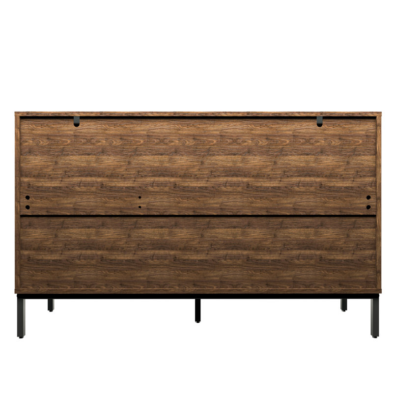 Farmhouse Brown MDF 47 inch Sideboard Buffet Cabinet with Adjustable Shelves