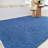 Alfa Rich Asherman Solid Dark Blue Washable Cotton Area Rugs for Living Room Bedroom Kitchen Dining-1535723441