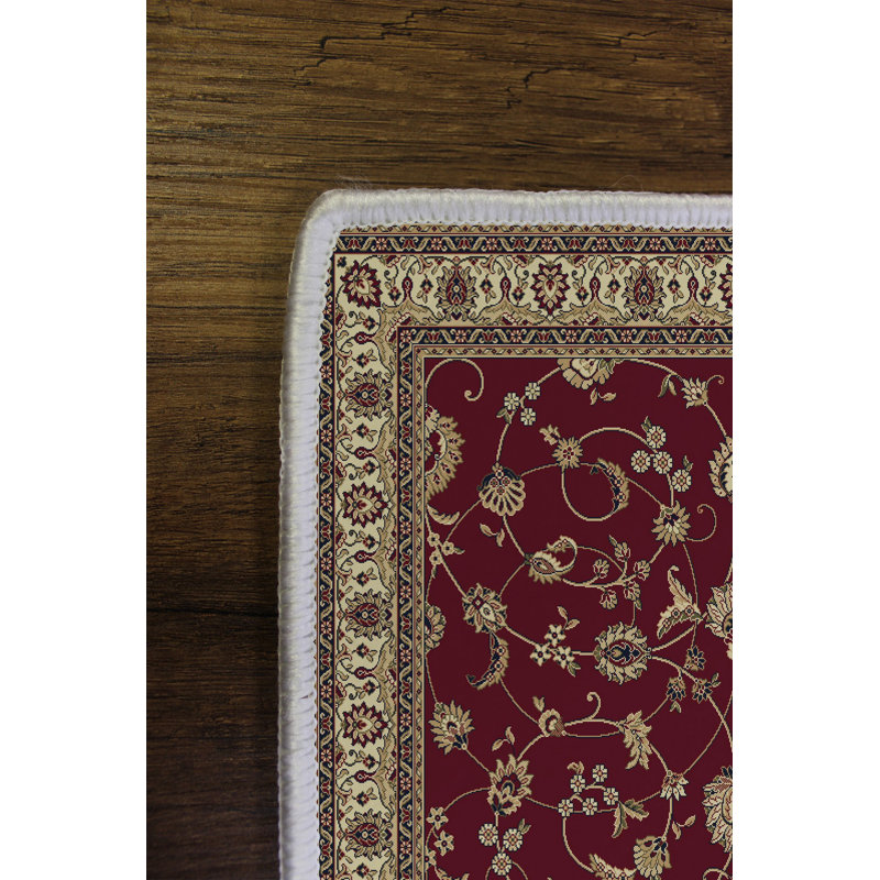 Claret Red Hall Carpet, 3.3 x 6.6 Feet | 100% Polyester, 650 g/m², 0.16 in Pile Height | Antibacterial & Eco-Friendly with Non-Slip PVC Dot Underside | Machine Washable, Perfect for Home Décor & Entryways