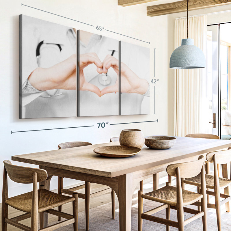 Impression romantique sur toile, H 42 po x l 65 po x P 1,25 po