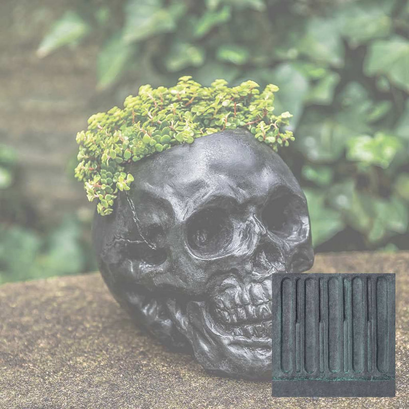 Pot à fleurs Skull, Plomb antique