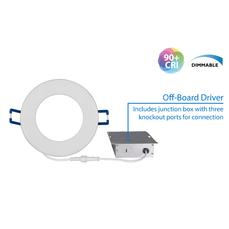 Dimmable Circle Flush Mount, 367, 5000K