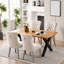 Pine Metal Base Dining Table