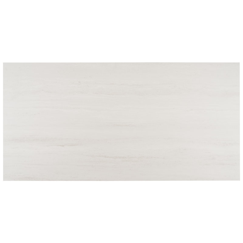  Carrelage de sol et de mur en porcelaine de style travertin 23,45 po x 47,07 po Roswell (15,50 pieds carrés / caisse), Blanc