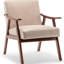 Chaise de chambre à coucher en bois massif avec rembourrage confortable et salon de style moderne