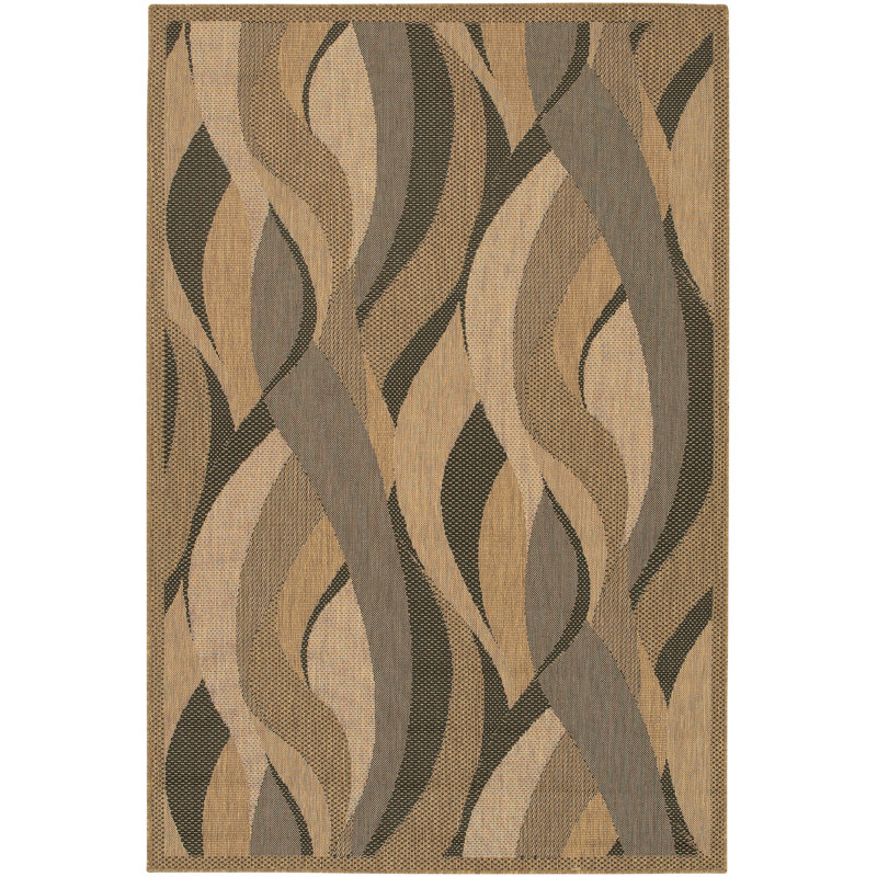 Tapis intérieur noir Del Del Seagrass, Rectangle 5 pi10 po x 9 pi2 po