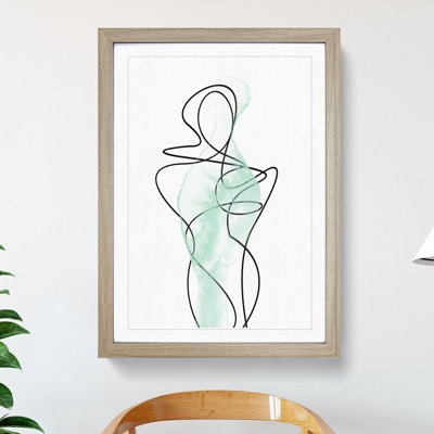Female Form Green - Picture Frame Graphic Art