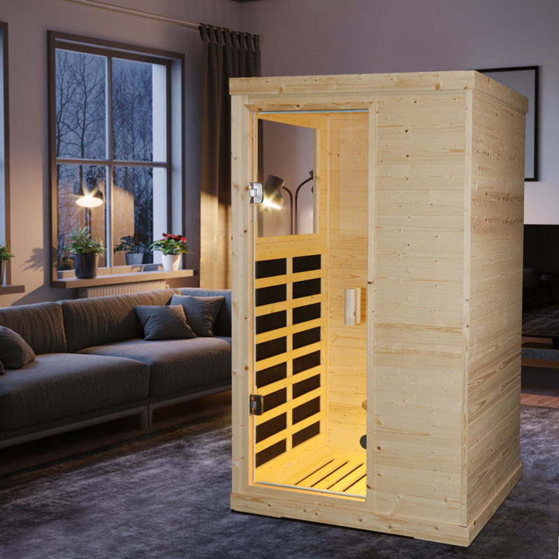 OUTEXER 1 - Person Bluetooth Compatible FAR Infrared Sauna in Spruce