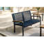 Tribeca Aluminum Teak Sling Stacking 2 - Seater Loveseat-1159934855
