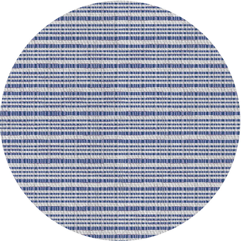 Striped Indoor Rug, Round 3'