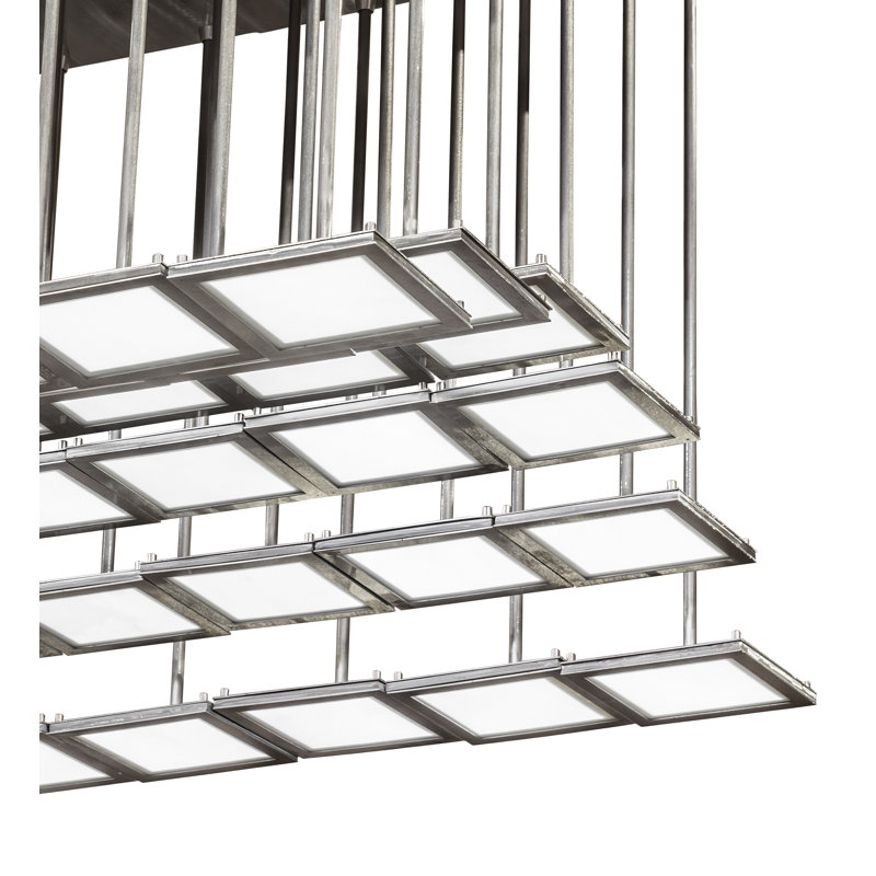 Lustre carré / rectangulaire à DEL 36 lumières Kossar