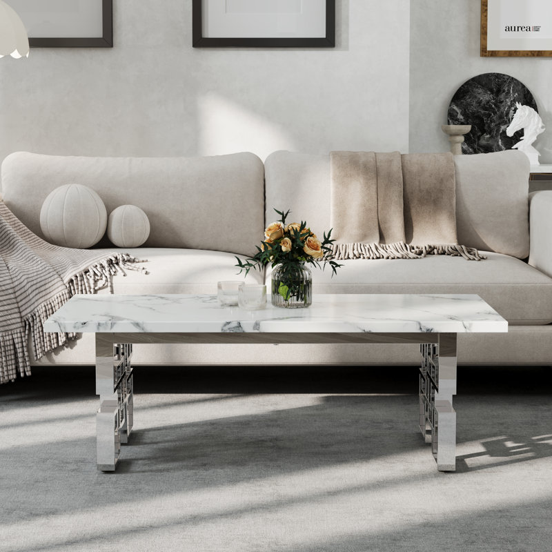 Weider Sled Coffee Table, Silver