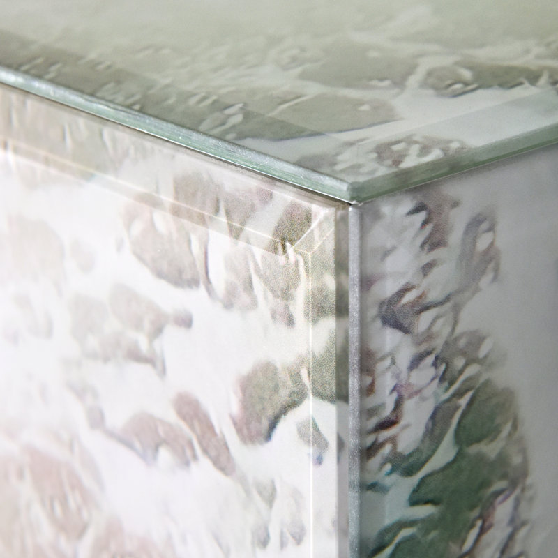 Beach Bliss Rectangular Glass and Wood Coffee Table