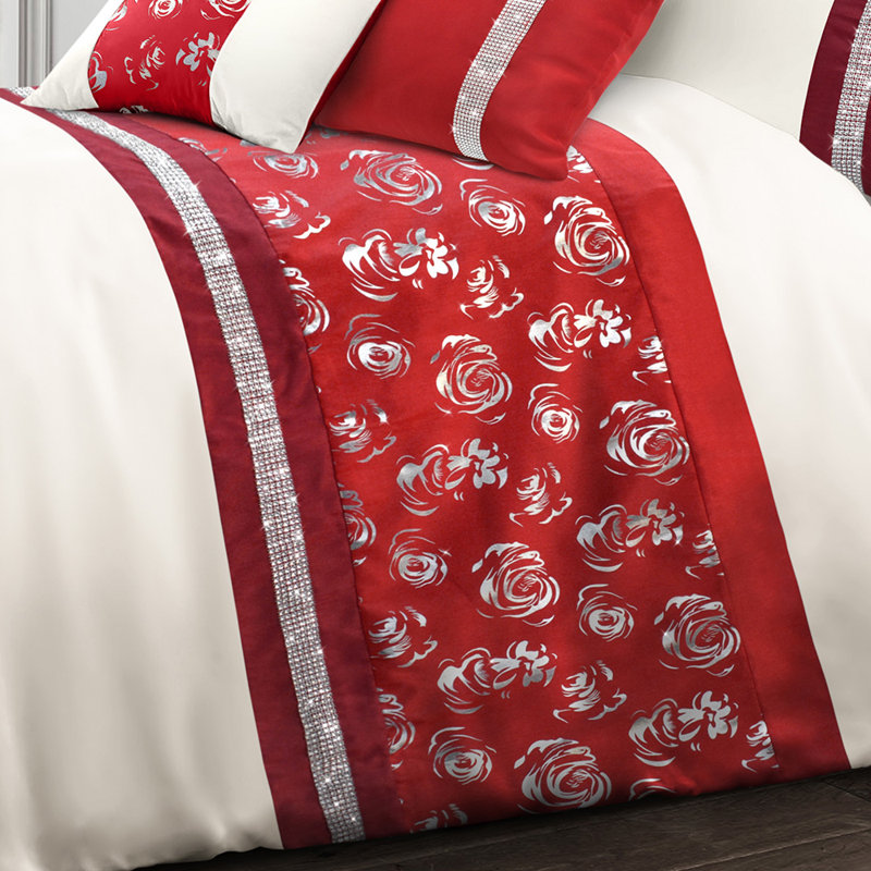 Ordan Abstract Duvet Cover Set, Single, Red