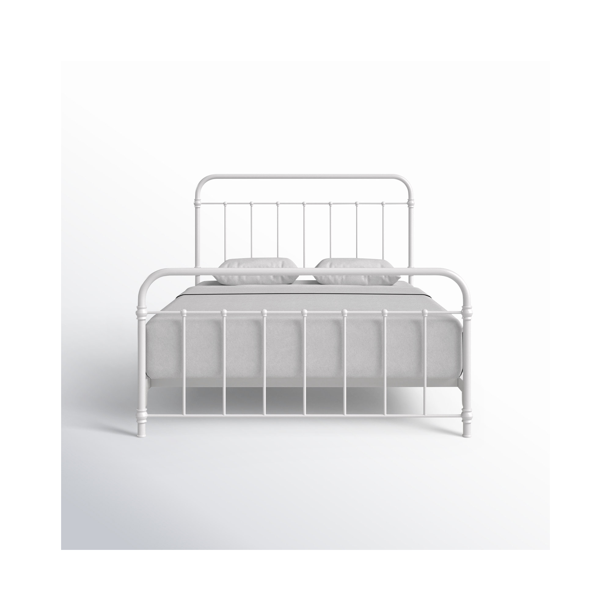 Niles Metal Bed, White, King